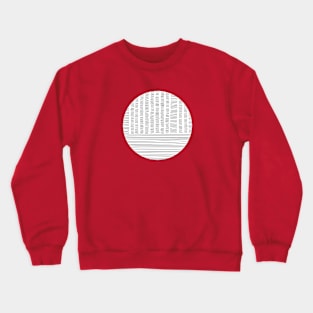 Digital Stitches Circle White Crewneck Sweatshirt